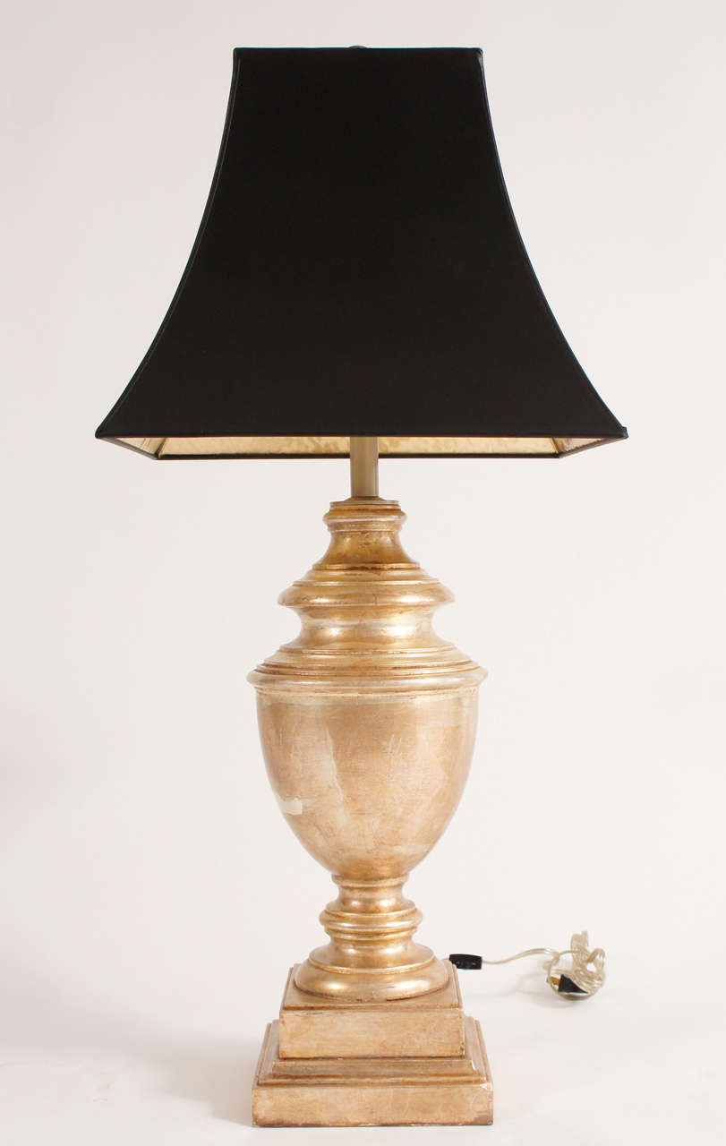 Two Gilded Baker Table Lamps, C.1960's In Excellent Condition For Sale In Sheffield, MA